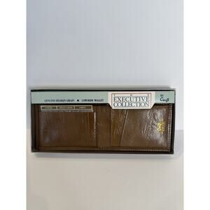 Vintage Craft Eelskin Wallet Executive Collection Brown Leather USA NOS